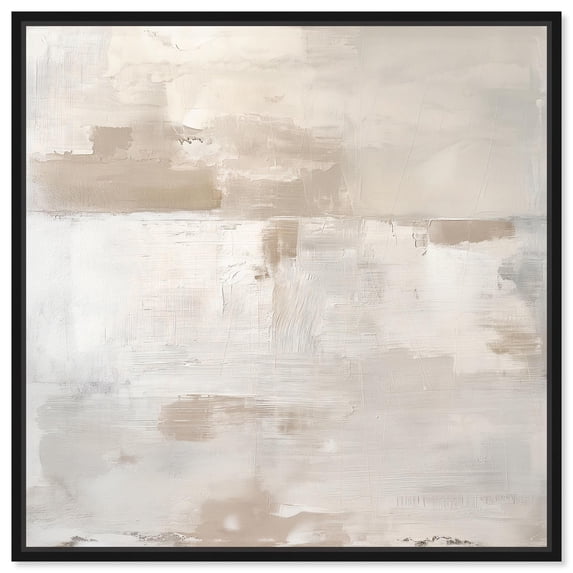Arid Hues (I) Canvas Minimalist Abstracts by Art Remedy, Black Frame, 40" x 40"