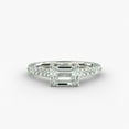 Arid Jewel 1.9 Ct Emerald Cut Lab Created Diamond Engagement Rings