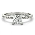 Arid Jewel 14K White Gold Over Wedding Anniversary Ring 2 Ct Princess