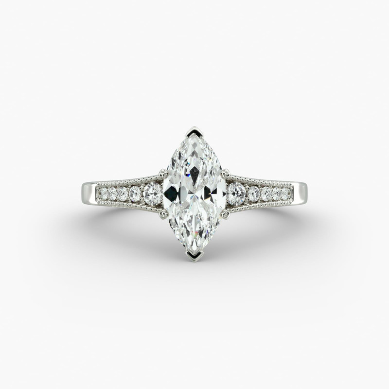 Arid Jewel Marquise Cut 1.6 Ct Lab Created Love Diamond Wedding Ring