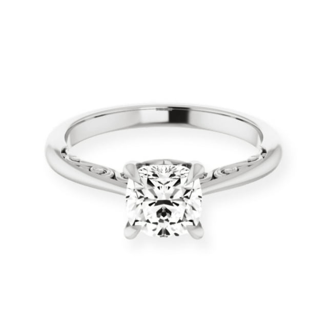 Arid Jewel Silver 14k White Gold Over Rings Cushion Cut Excellent 2.2