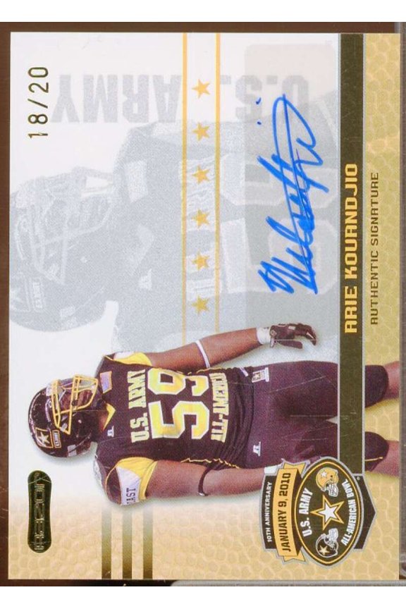 Arie Kouandjio Rookie 2010 Razor Army All-American Bowl Autographs Gold #AK1