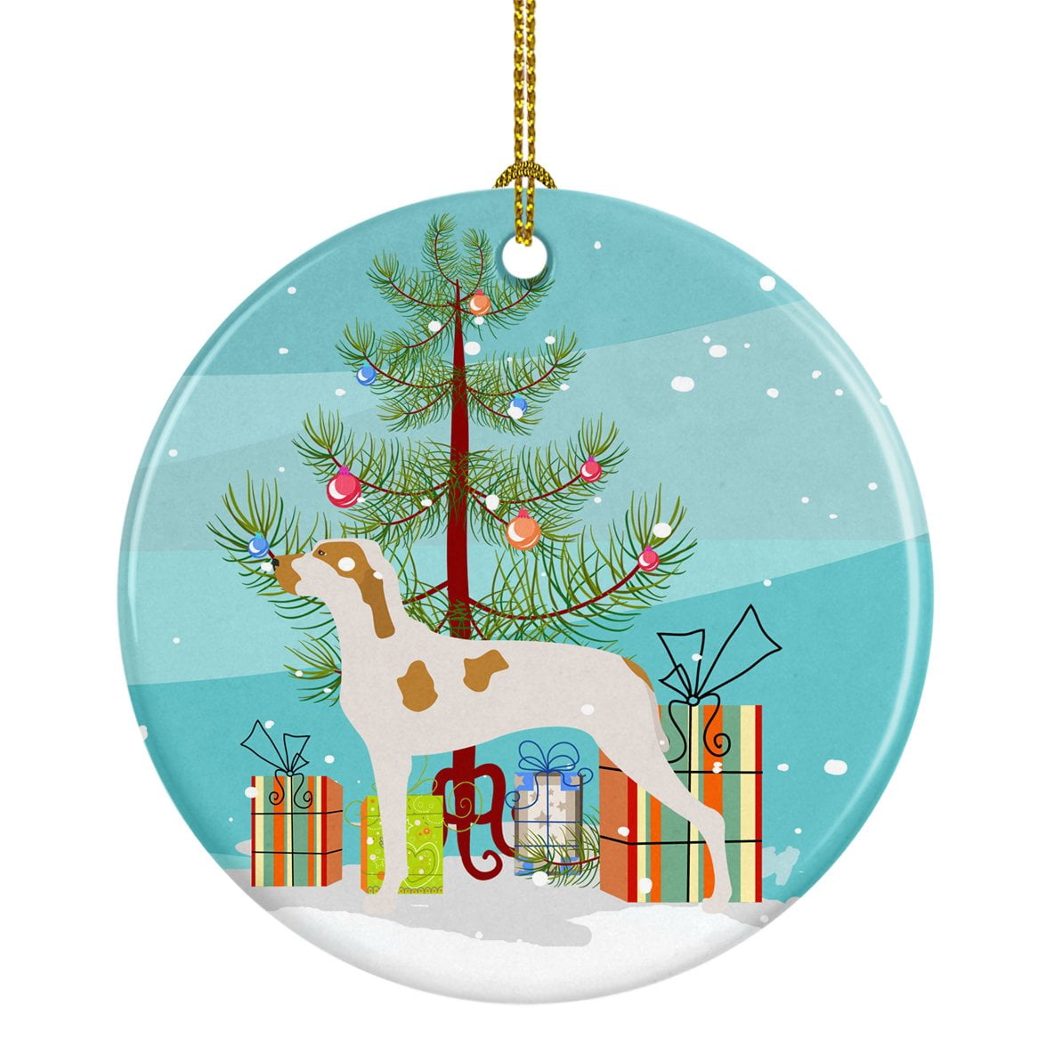 Ariege Pointer Christmas Ceramic Ornament