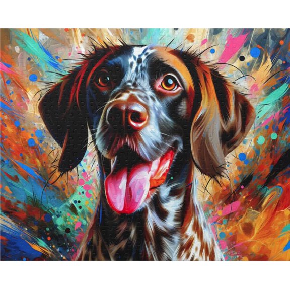 Ariege Pointer Dog Jigsaw Puzzle | 500 Pieces | Fun Brain Puzzle Lovers Challenging and Relaxing Gifts Idea | Perfect Gifts For Family, Adults, And Dog Lovers