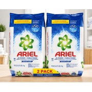 Ariel 2X Power Laundry Detergent, Helps Remove Stains In One Wash, Fast Dissolving, Original Scent, 70 oz 4.37 LB 2 kg, 44 Loads, 2 Pack