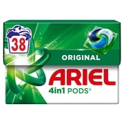 Ariel 4in1 PODS , Washing Liquid Laundry Detergent Capsules 38 Washes, Original, Stain & Odour Removal in 1 Wash, Great Even in Cold & Short