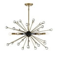 thumbnail image 1 of Ariel 6-Light Chandelier in Como Black with Gold Accents, 1 of 5