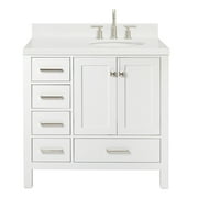 Ariel A036srcqovo Cambridge 36" Free Standing Single Basin Vanity Set - White
