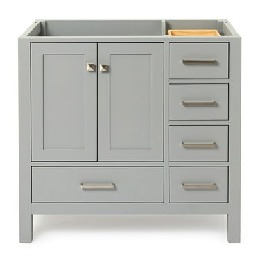 Ariel A037s-L-Bc Cambridge 36" Single Free Standing Wood Vanity Cabinet Only - Grey