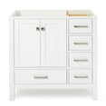 thumbnail image 1 of Ariel A037S-L-BC-WHT Cambridge 36" Single Free Standing Wood Vanity Cabinet Only - White, 1 of 7