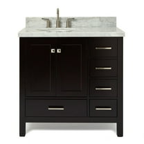 Ariel A037s-L-Vo Cambridge 37" Free Standing Single Basin Vanity Set - Brown