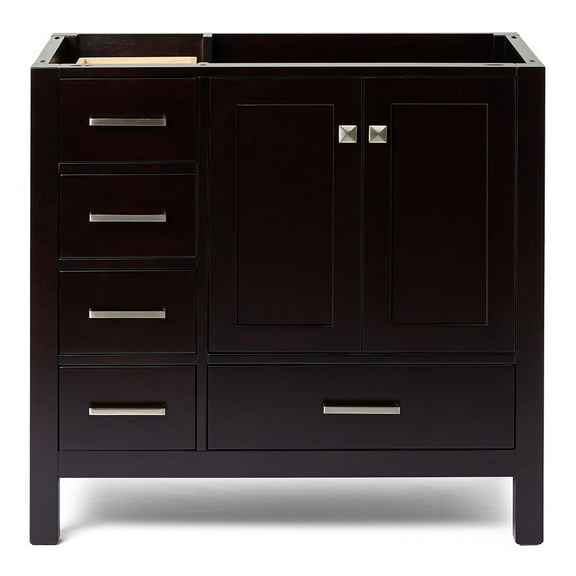 Ariel A037s-R-Bc Cambridge 36" Single Free Standing Wood Vanity Cabinet Only - Brown