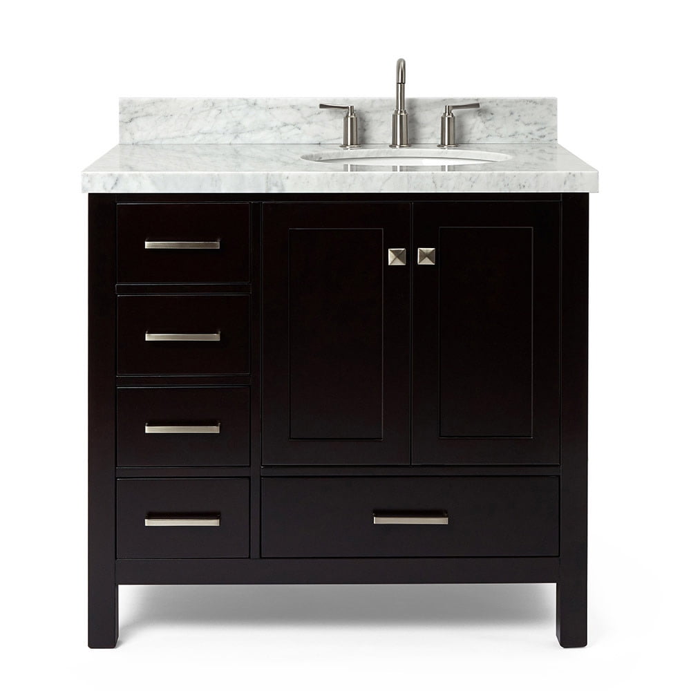 Ariel A037S-R-VO-ESP Cambridge 37" Free Standing Single Basin Vanity Set - Brown