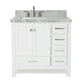 thumbnail image 1 of Ariel A037SLCWRVOWHT Cambridge 37" Free Standing Single Basin Vanity Set - White, 1 of 7