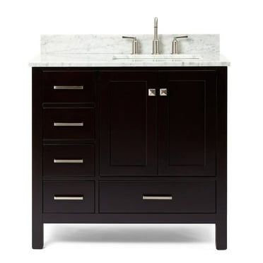 Ariel A037srcw2rvo Cambridge 37" Free Standing Single Basin Vanity Set - Brown