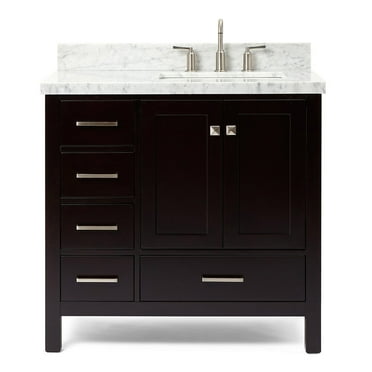 Ariel A037srcwrvo Cambridge 37" Free Standing Single Basin Vanity Set - Brown