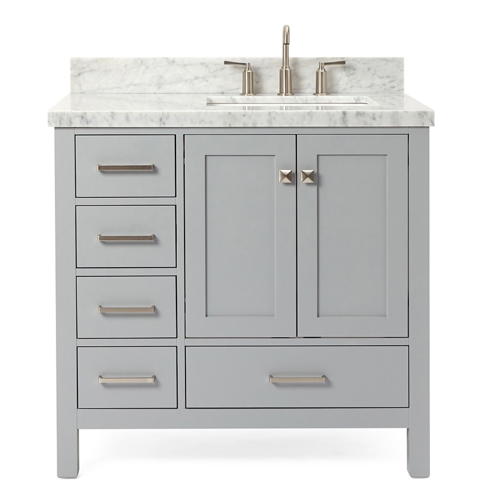 Cambridge 37" Grey Marble Top Single Basin Vanity
