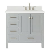 Ariel A037srwqovo Cambridge 37" Free Standing Single Basin Vanity Set - Grey