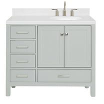 Ariel A042srcqovo Cambridge 42" Free Standing Single Basin Vanity Set - Grey