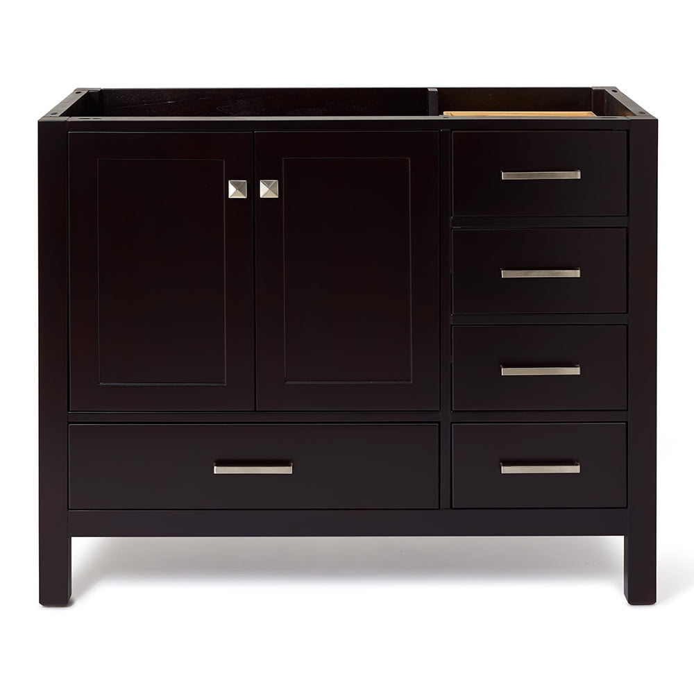 Ariel A043S-L-BC-ESP Cambridge 42" Single Free Standing Vanity Cabinet Only - Brown