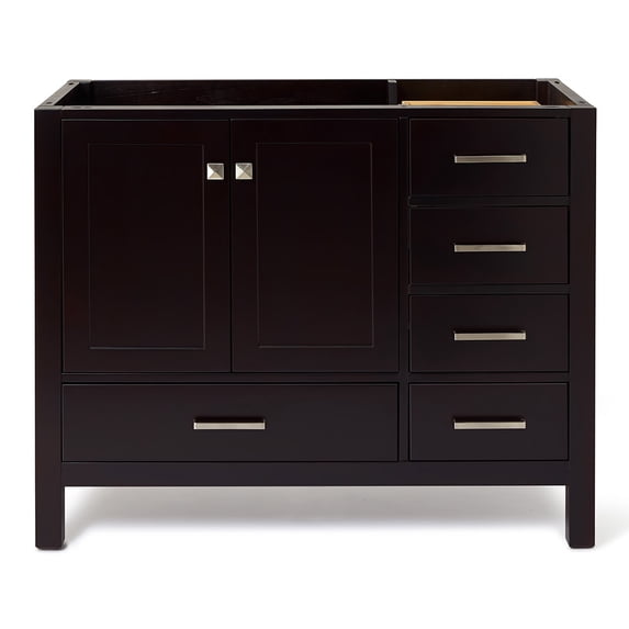 Ariel A043S-L-BC-ESP Cambridge 42" Single Free Standing Vanity Cabinet Only - Brown