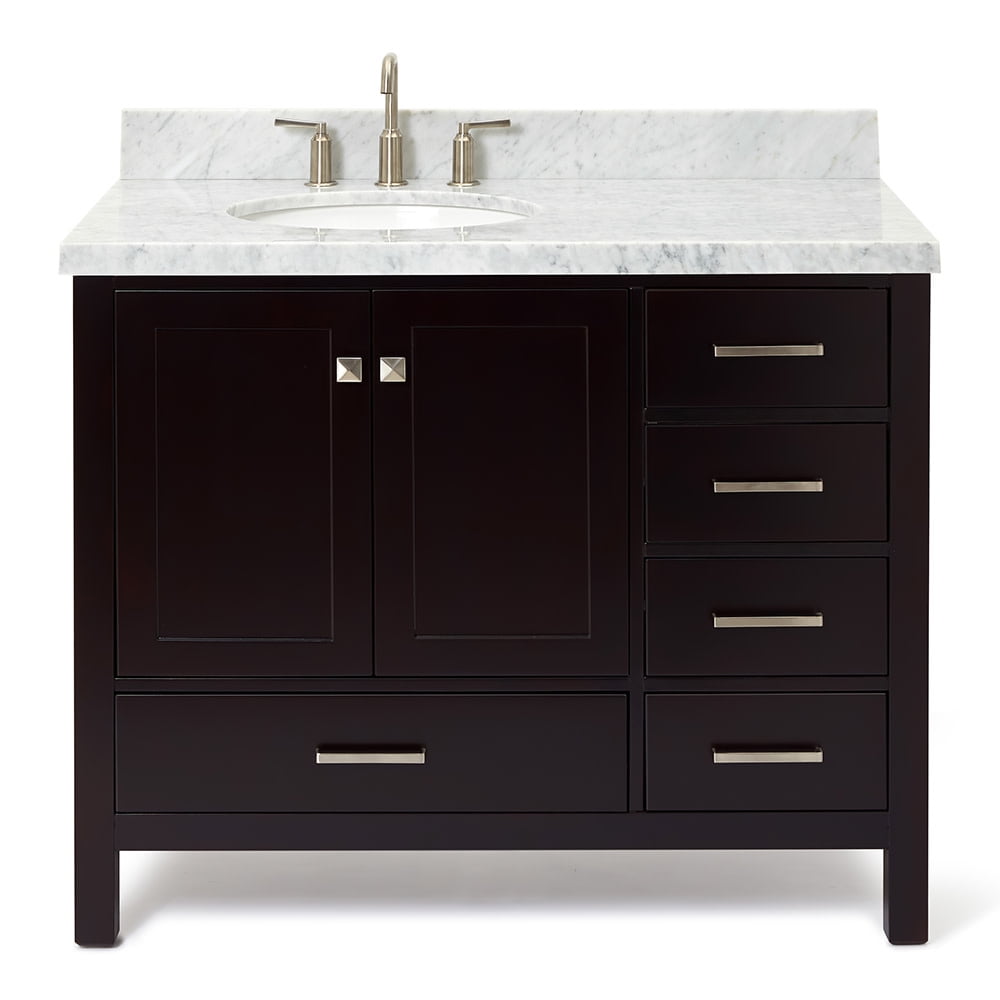 Ariel A043S-L-VO-ESP Cambridge 43" Free Standing Single Basin Vanity Set - Brown