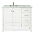 thumbnail image 1 of Ariel A043S-L-VO-WHT Cambridge 43" Free Standing Single Basin Vanity Set - White, 1 of 7