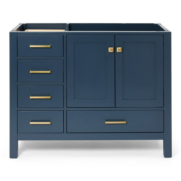 Ariel A043S-R-BC-MNB Cambridge 42" Single Free Standing Vanity Cabinet Only - Blue