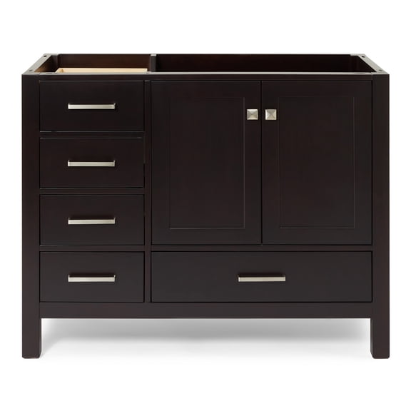 Ariel A043S-R-BC-ESP Cambridge 42" Single Free Standing Vanity Cabinet Only - Brown