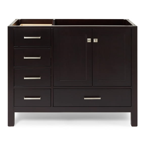 Ariel A043S-R-BC-ESP Cambridge 42" Single Free Standing Vanity Cabinet Only - Brown