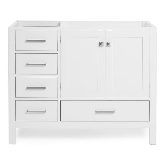 Ariel A043s-R-Bc Cambridge 42" Single Free Standing Vanity Cabinet Only - White