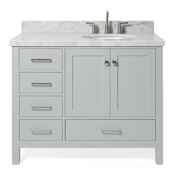 Ariel A043S-R-VO-GRY Cambridge 43" Free Standing Single Basin Vanity Set - Grey