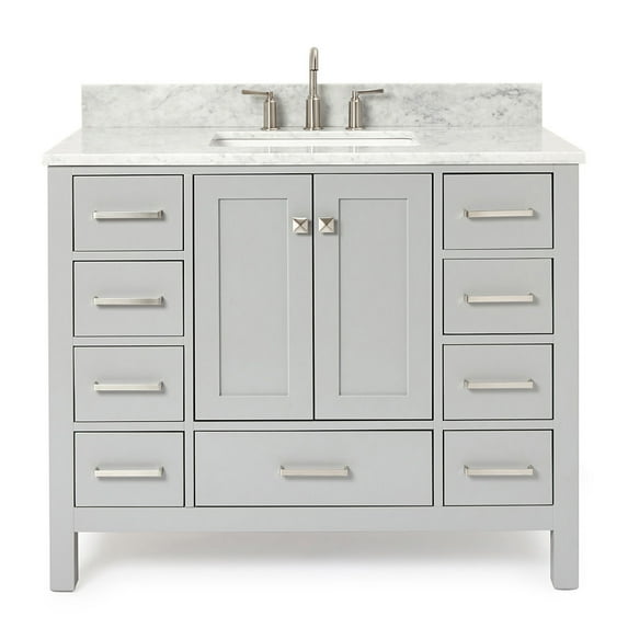 Ariel A043scw2rvo Cambridge 42" Free Standing Single Basin Vanity Set - Grey