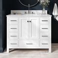 thumbnail image 1 of Ariel Cambridge 43 In. Single Rectangle Sink Vanity With Carrara White Marble 0.75 In Countertop In White, 1 of 10