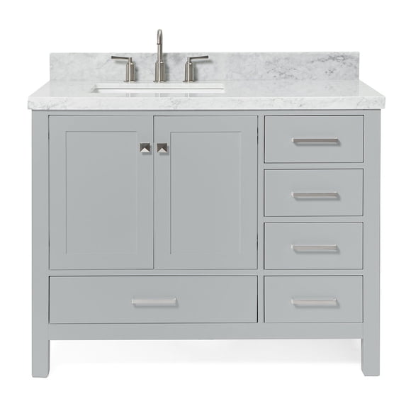 Ariel A043SLCWRVOGRY Cambridge 43" Free Standing Single Basin Vanity Set - Grey