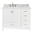 thumbnail image 1 of Ariel A043SLCWRVOWHT Cambridge 43" Free Standing Single Basin Vanity Set - White, 1 of 7