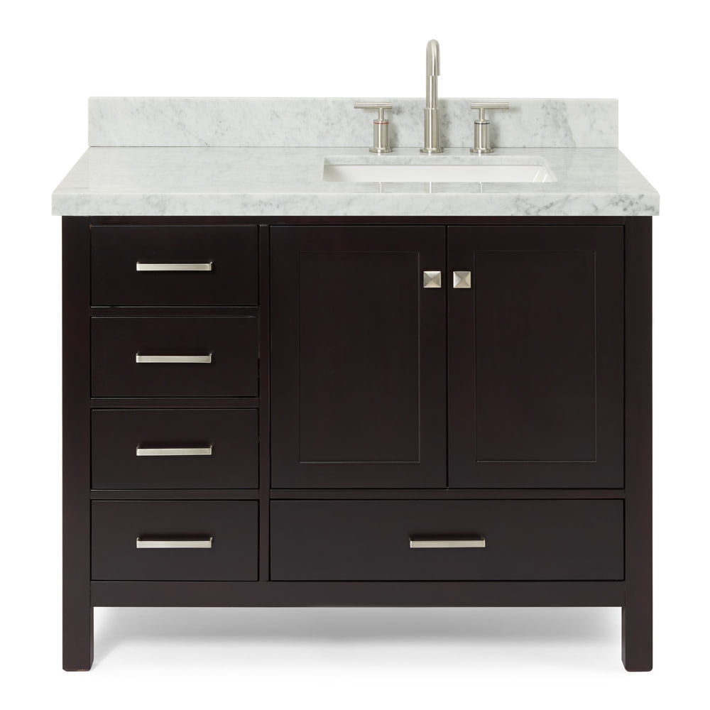 Ariel A043SRCWRVOESP Cambridge 43" Free Standing Single Basin Vanity Set - Brown