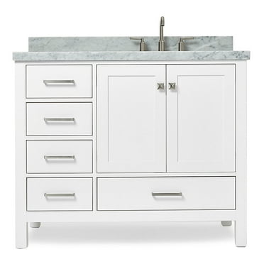 Ariel A043srcwrvo Cambridge 43" Free Standing Single Basin Vanity Set - White