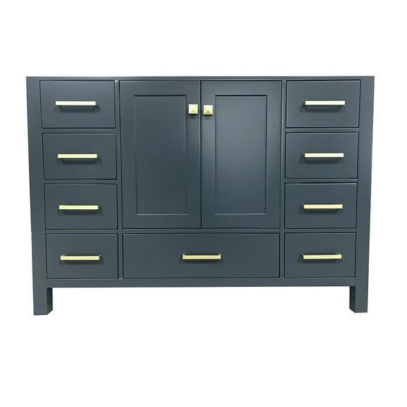 ARIEL Cambridge 48 in. W x 21.5 in. D Bath Vanity Cabinet Only in Midnight Blue