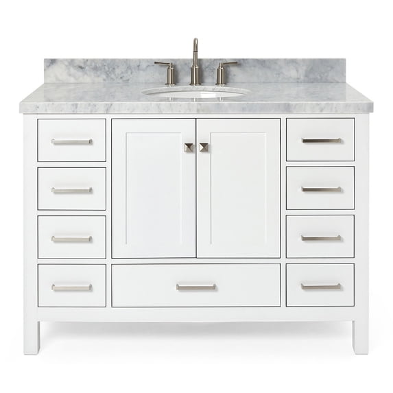 Ariel A049S-VO-WHT Cambridge 48" Free Standing Single Basin Vanity Set - White