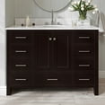 thumbnail image 1 of Ariel Cambridge 49 In. Single Oval Sink Vanity With Carrara White Marble 0.75 In Countertop In Espresso, 1 of 10