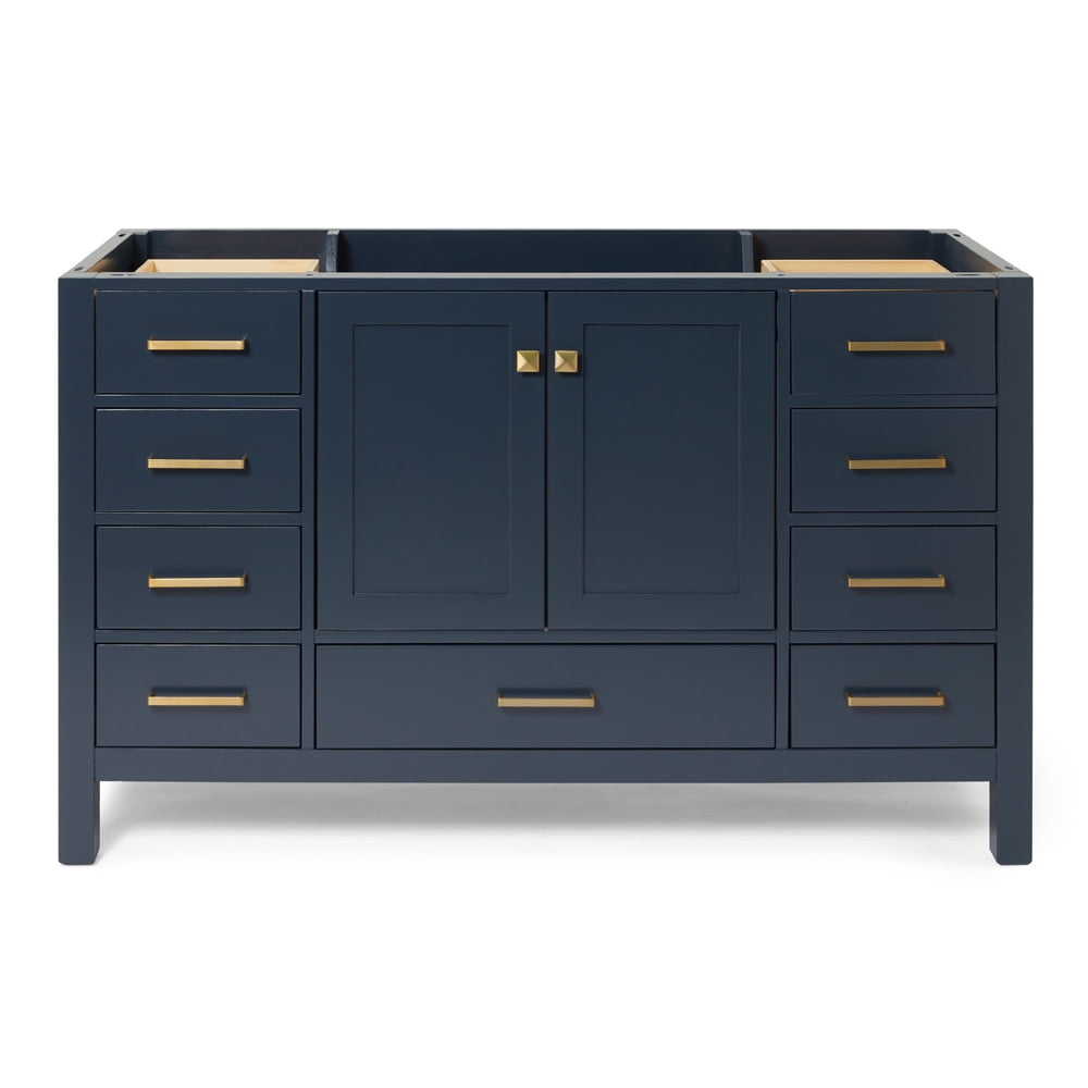 Midnight Blue 54" Solid Wood Freestanding Vanity Cabinet
