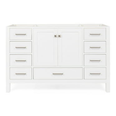 Ariel A055s-Bc Cambridge 54" Single Free Standing Vanity Cabinet Only - White