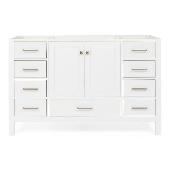 Ariel A055s-Bc Cambridge 54" Single Free Standing Vanity Cabinet Only - White