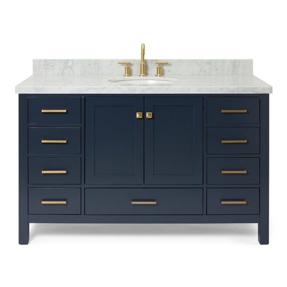 Ariel A055S-VO-MNB Cambridge 54" Free Standing Single Basin Vanity Set - Blue