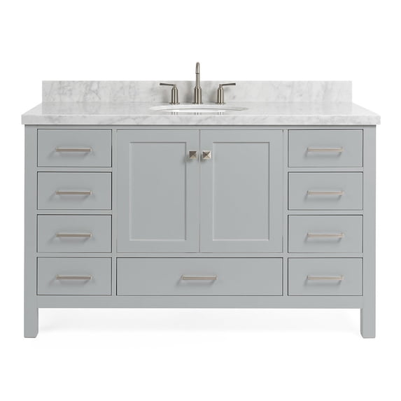 Ariel A055S-VO-GRY Cambridge 54" Free Standing Single Basin Vanity Set - Grey