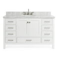 thumbnail image 1 of Ariel A055S-VO-WHT Cambridge 54" Free Standing Single Basin Vanity Set - White, 1 of 7