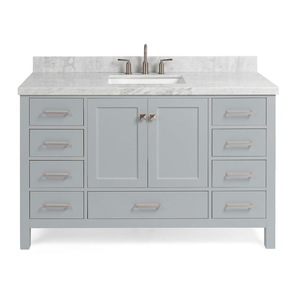 Ariel A055SCWRVOGRY Cambridge 54" Free Standing Single Basin Vanity Set - Grey