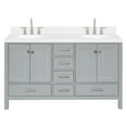 thumbnail image 1 of Ariel A060dcqovo Cambridge 60" Free Standing Double Basin Vanity Set - Grey, 1 of 7