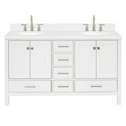 Ariel A060dcqovo Cambridge 60" Free Standing Double Basin Vanity Set - White